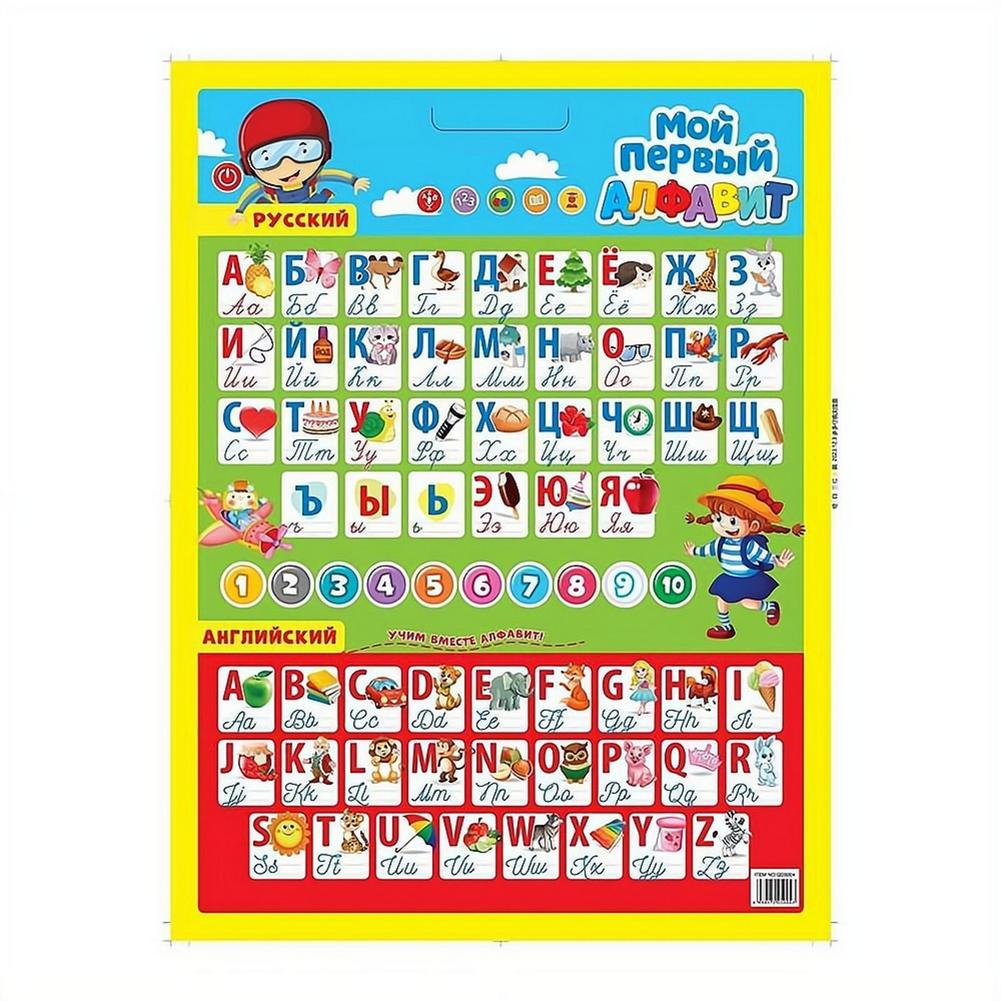 Kids Educational Poster - Rusça Elektronik İnteraktif Alfabe Duvar Tablosu
