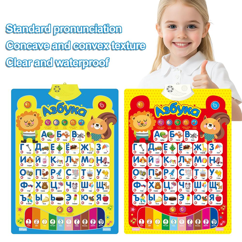 Kids Educational Poster - Rusça Elektronik İnteraktif Alfabe Duvar Tablosu