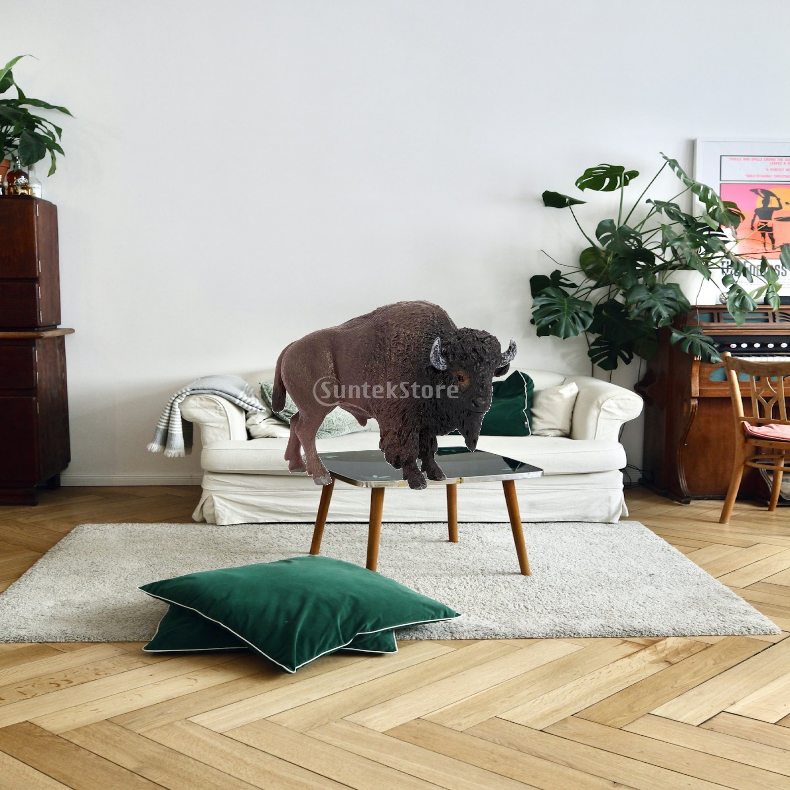 Kids Education Desk - Çocuklar İçin Hayvan Figürü, Bison Modeli,