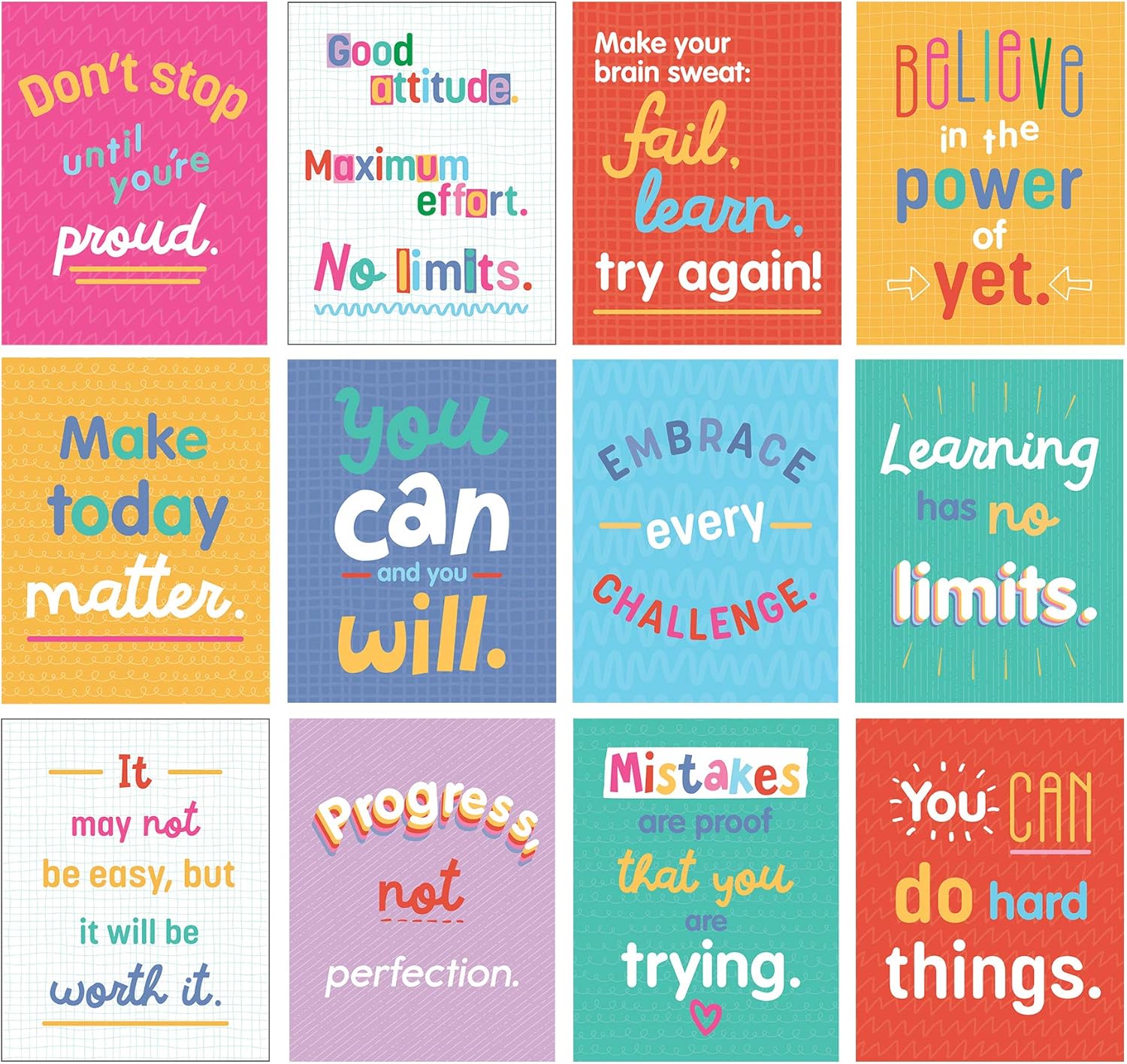 Kids Educational Posters - Eğitici Gelişim Düşüncesi Posterleri ve İlham