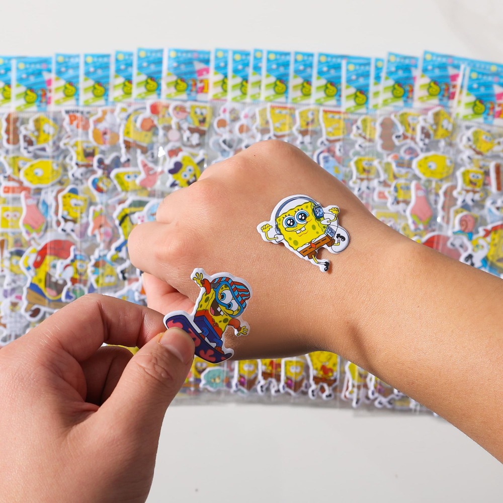 Kids Education Movies - 12'li Paket Sünger Bob 3D Çıkartmalar