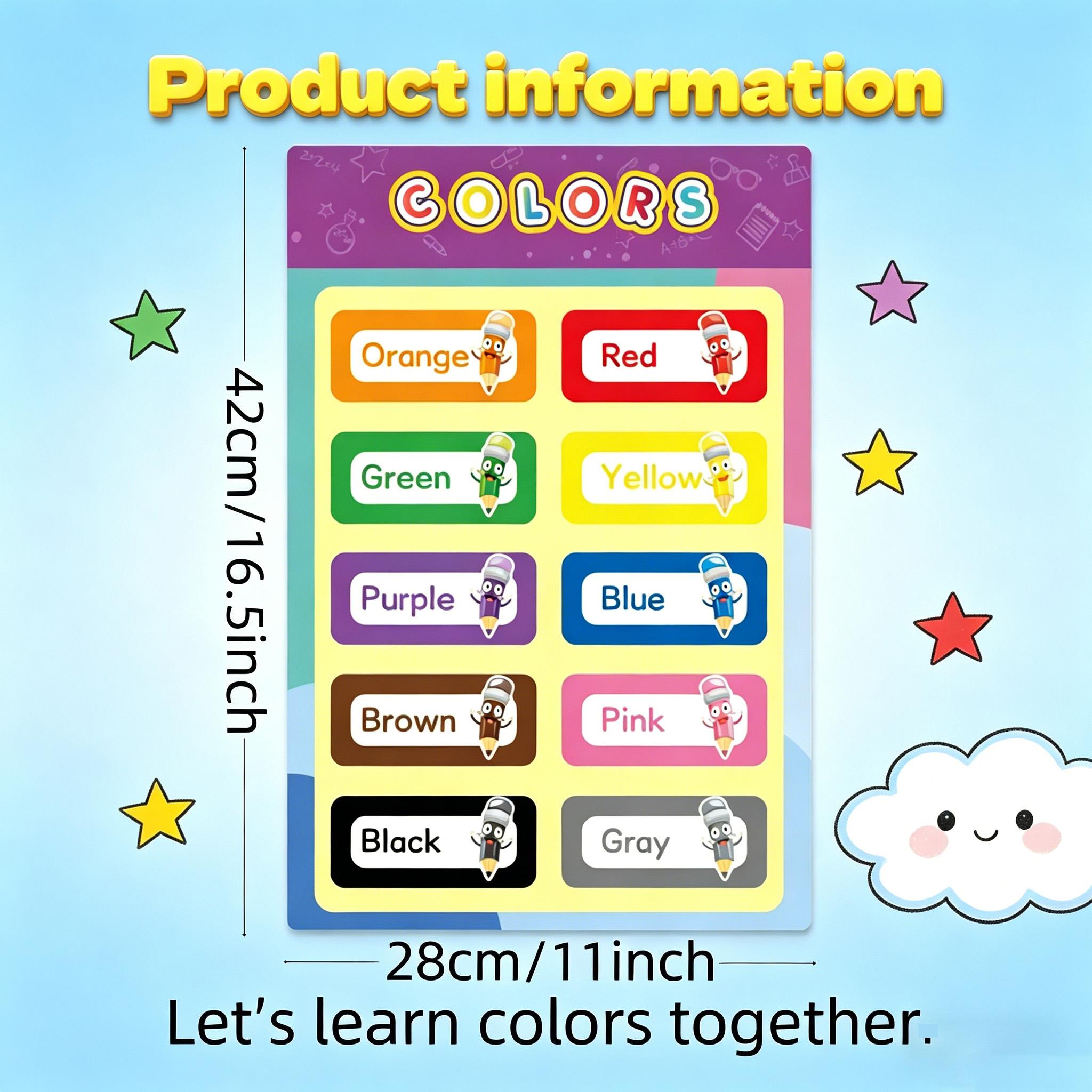 1-3 yaş arası çocuklar için 16 - Kids Educational Poster incelemesi ve fiyatı