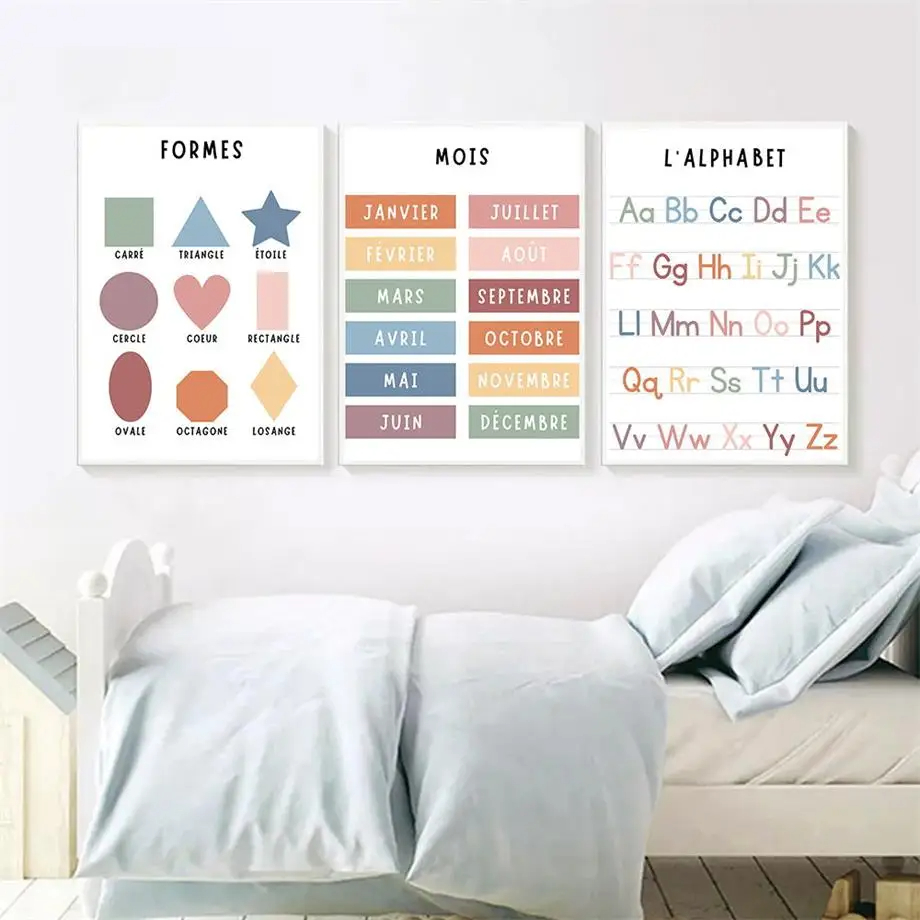 İngilizce fransız numarası alf - Kids Educational Poster incelemesi ve fiyatı