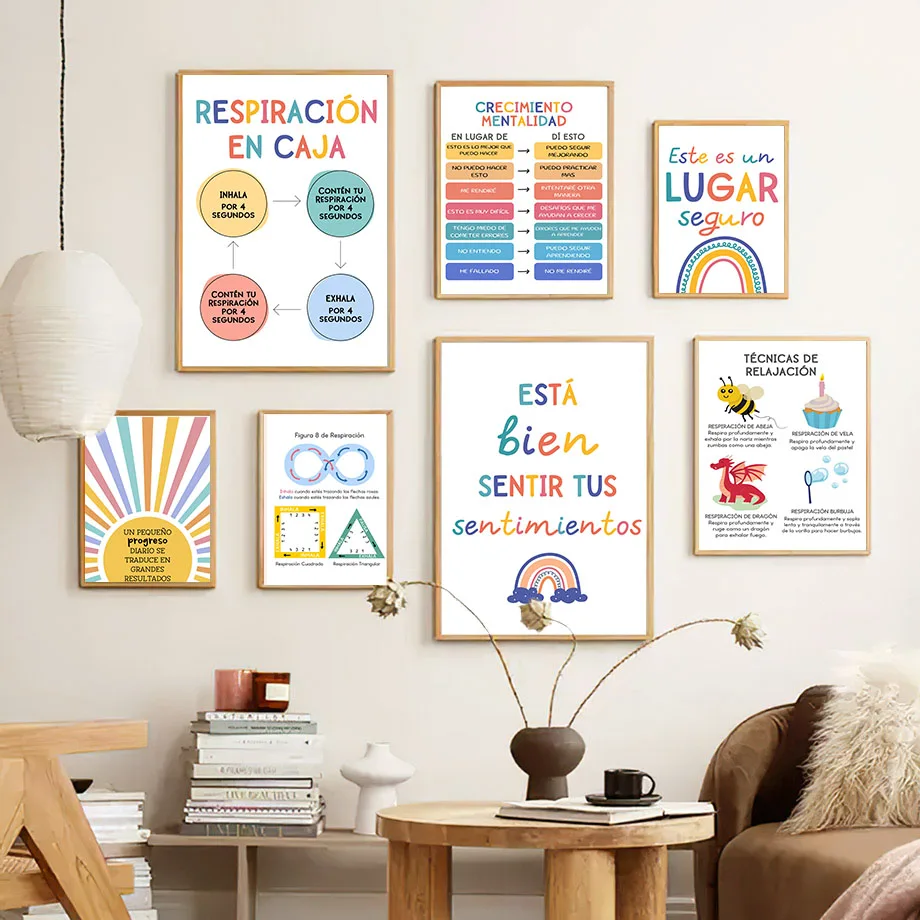 İspanyolca Eğitim Motto Gökkuş - Kids Educational Poster incelemesi ve fiyatı