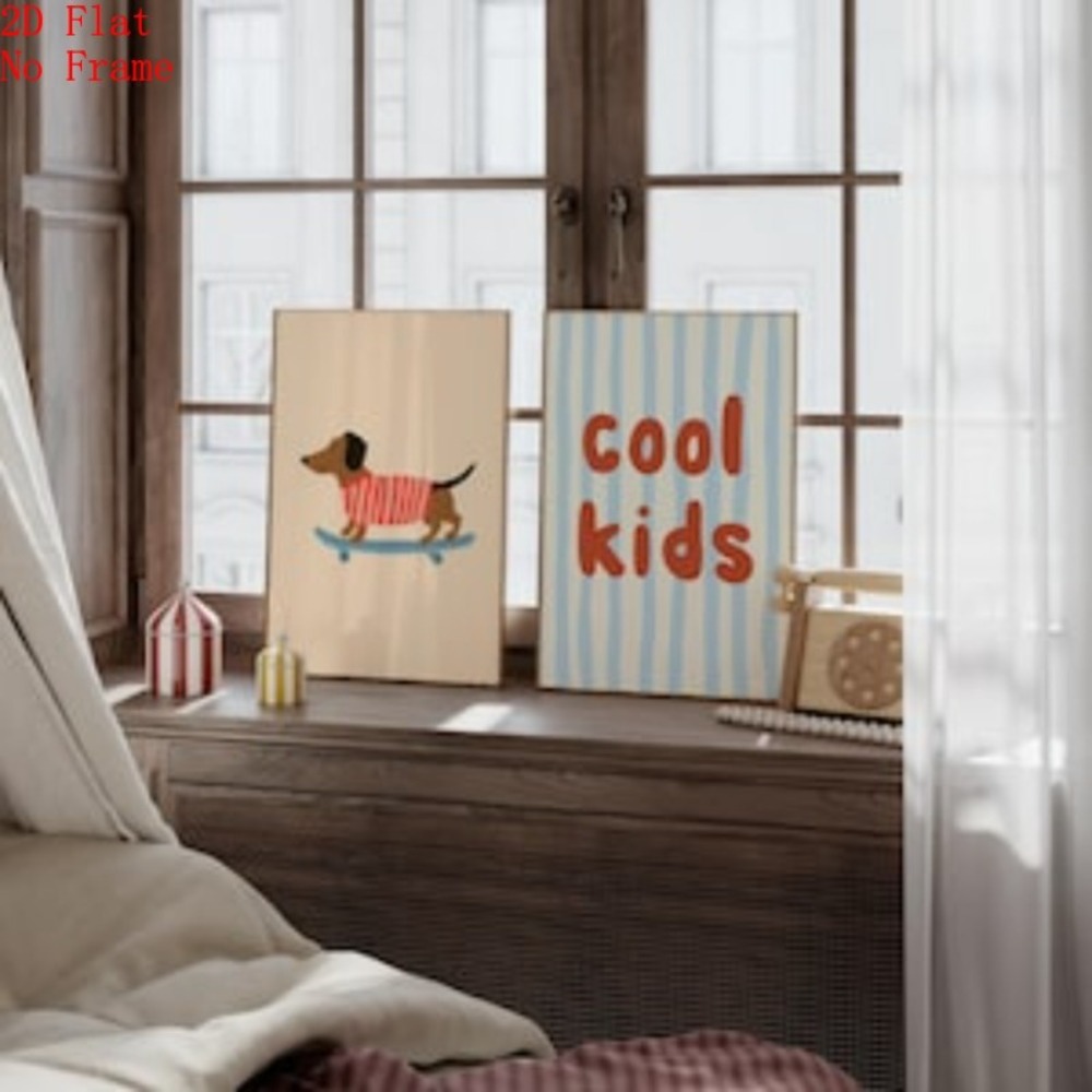 2 adet çerçevesiz kanvas poste - Kids Educational Poster incelemesi ve fiyatı