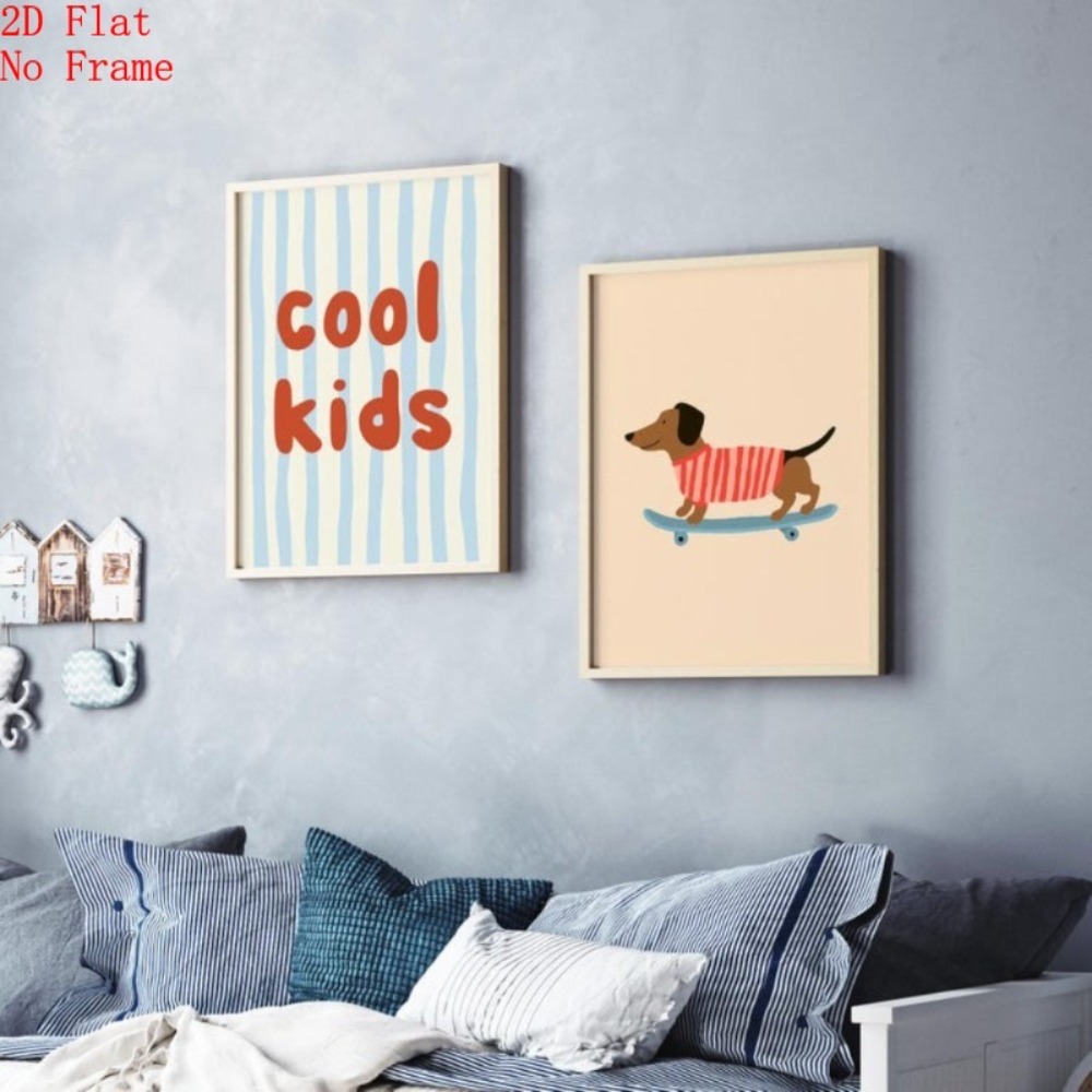 2 adet çerçevesiz kanvas poste - Kids Educational Poster incelemesi ve fiyatı