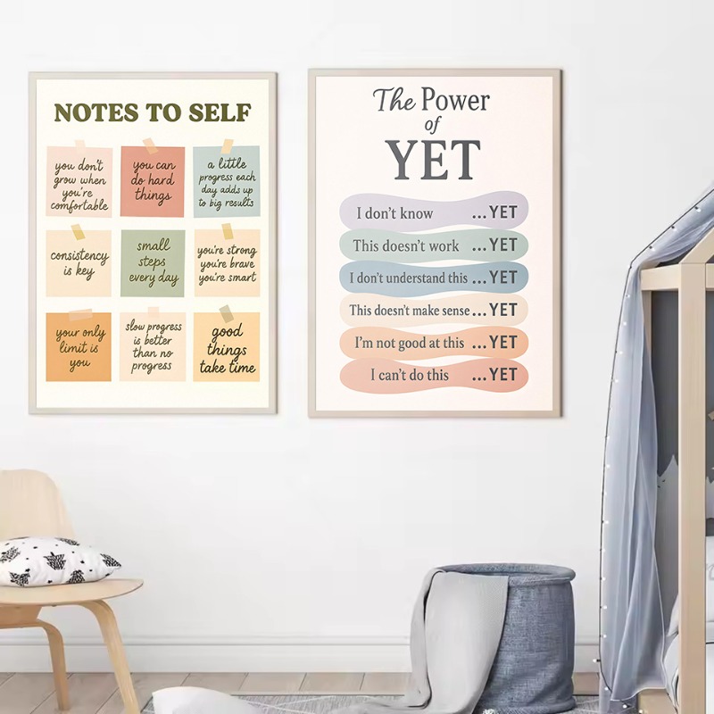 Notlar Kendini Büyüme Zihniyet - Kids Educational Posters incelemesi ve fiyatı