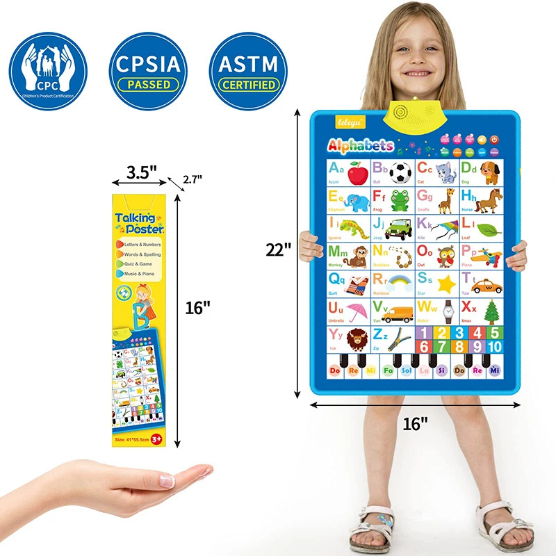 Elektronik İngilizce Alfabe Du - Kids Educational Poster incelemesi ve fiyatı